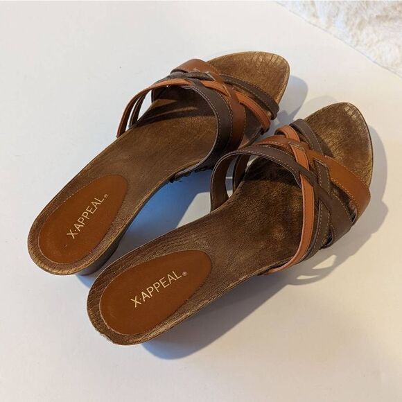 XAppeal Women Sage Sandals Crisscross Straps Heeled Size 9 - Picture 7 of 10